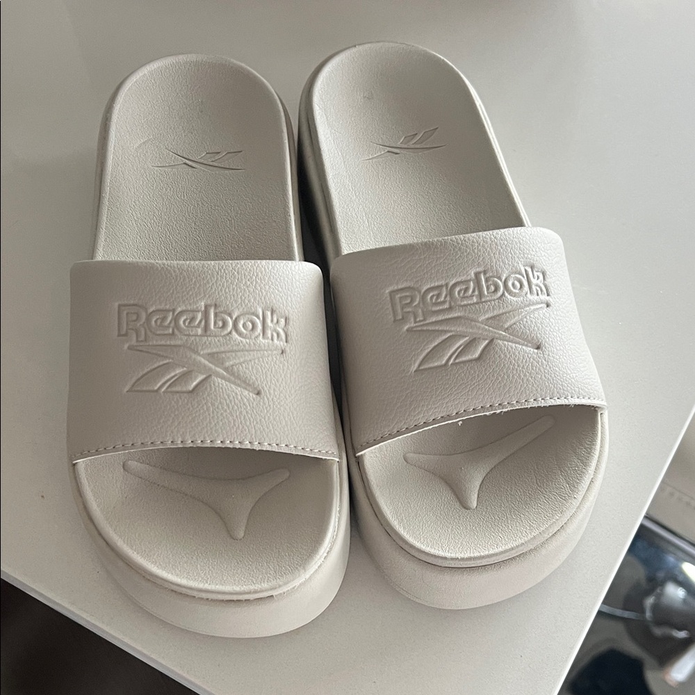 Reebok Off-White Slide Sandals